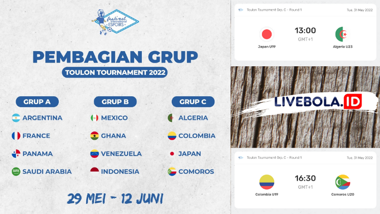 Link Live Streaming Toulon Tournament 2022
