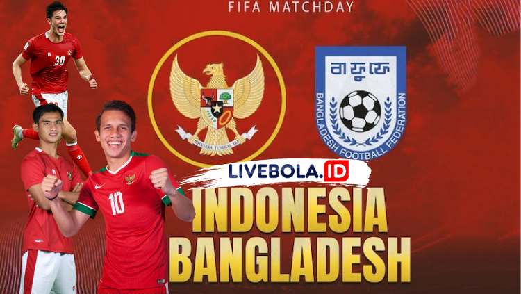 Jadwal Siaran Langsung Pertandingan Uji Coba Indonesia vs Bangladesh