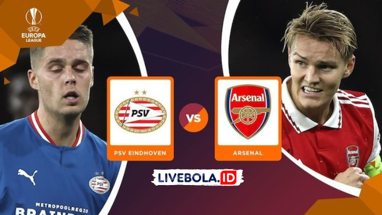 Link Streaming Liga Europa di Vidio: PSV Eindhoven vs Arsenal, 27 Oktober 2022