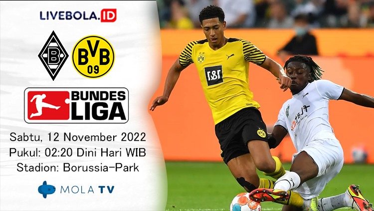 Siaran Langsung Pekan Ke-15 Bundesliga 2022/2023: Borussia Monchengladbach Vs Borussia Dortmund
